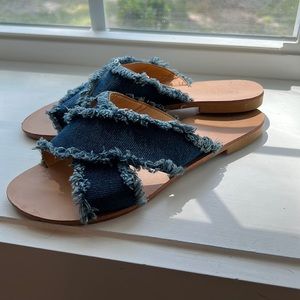 Frayed Jean Sandals